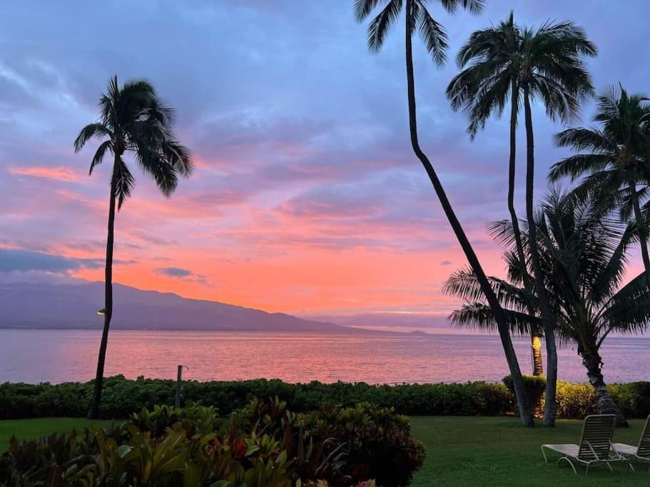 Wailuku Stunning Maui Direct Ocean Front On The Beach, Walk To Beach From Condo, Watch Turtles, Whales, Ac In All Rooms Ocean View Pool And Spa מראה חיצוני תמונה